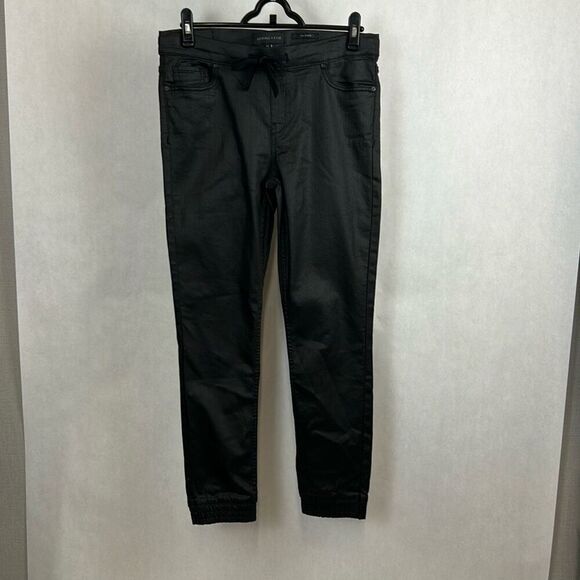 Kendall + Kylie The Jogger Black Pants Pull On Sz Medium Elastic Hem - Picture 1 of 11